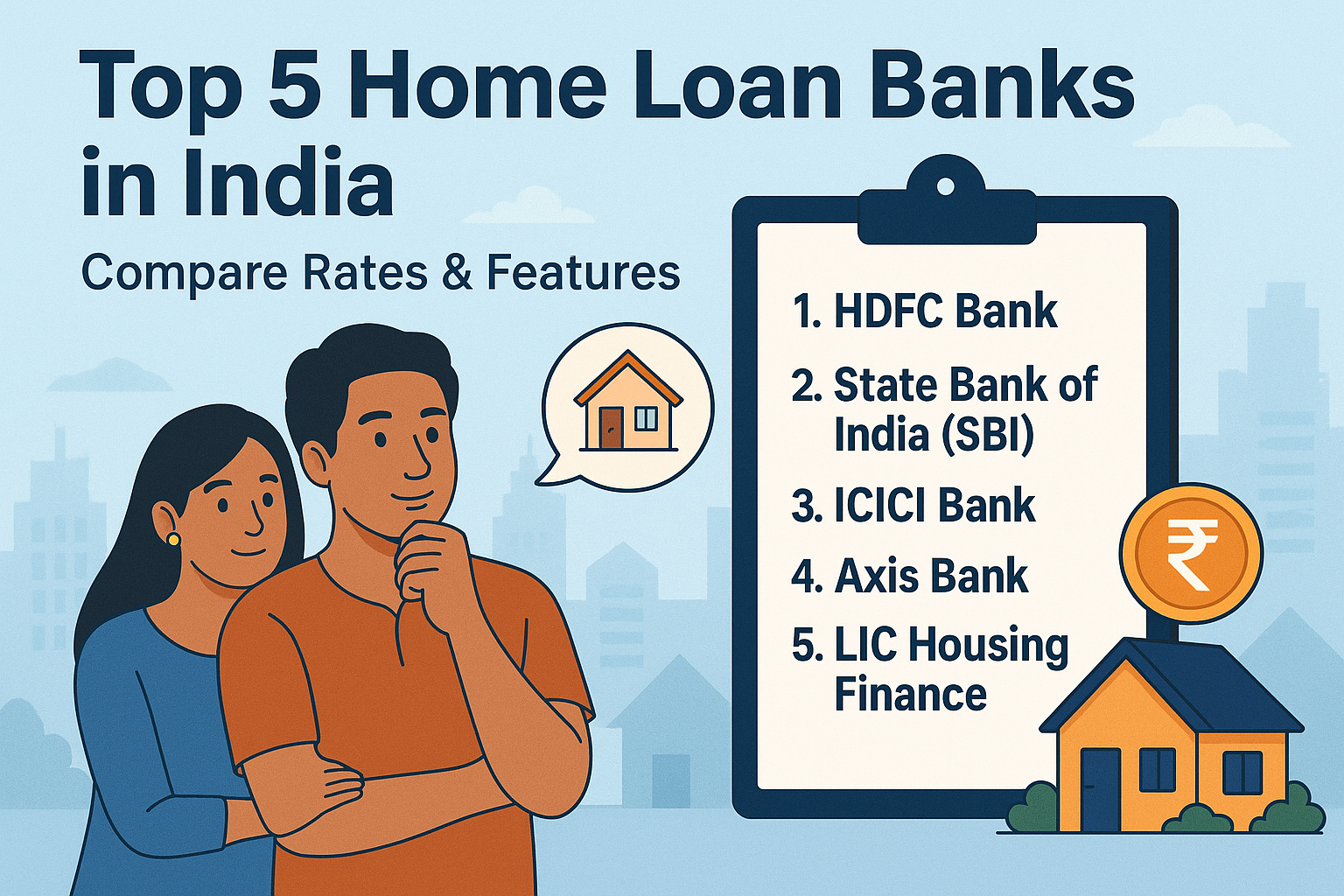 Top 5 Best Home Loan Banks in India (2025) – Compare Rates & Features